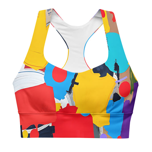 Women's All-Over Print Recycled Longline Sports Bra