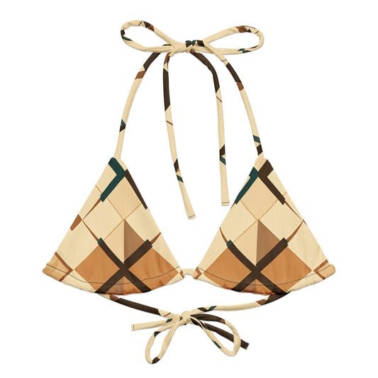 Women's All-Over Print Recycled Padded String Bikini Top