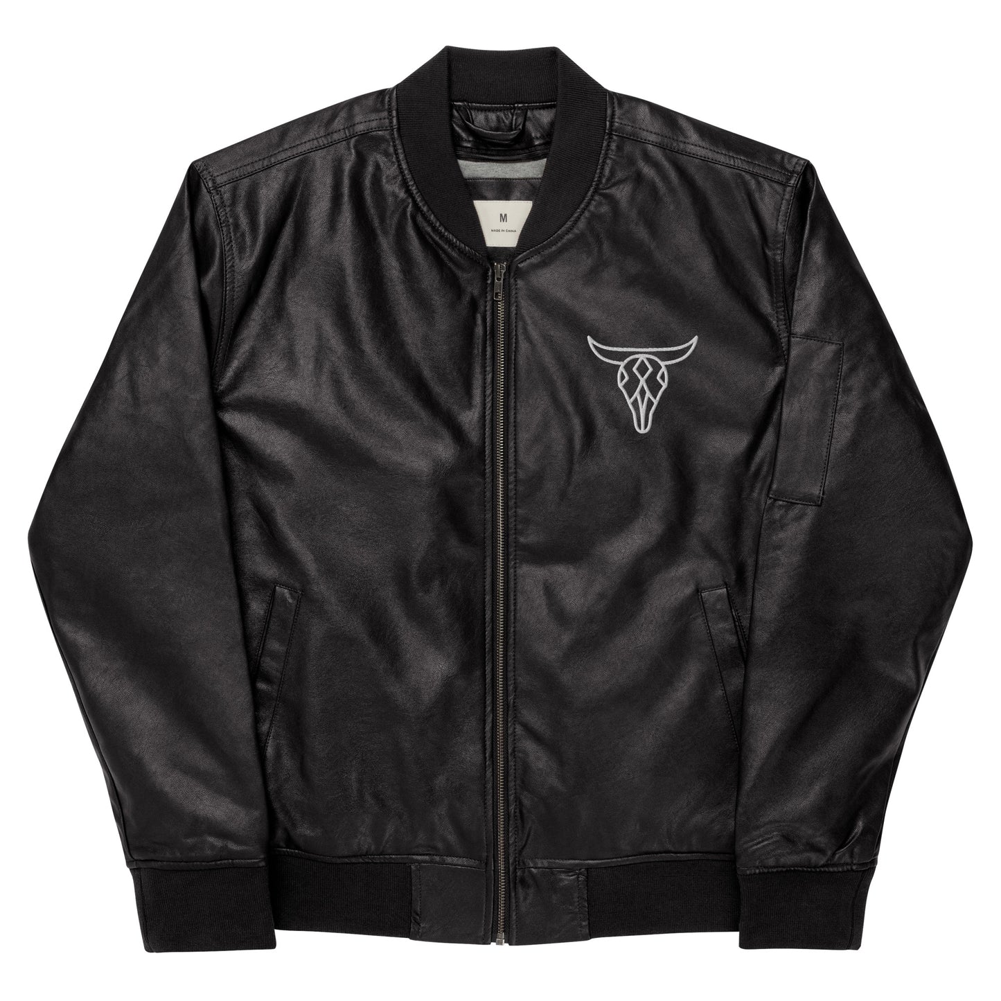 Faux Leather Bomber Men's Jacket