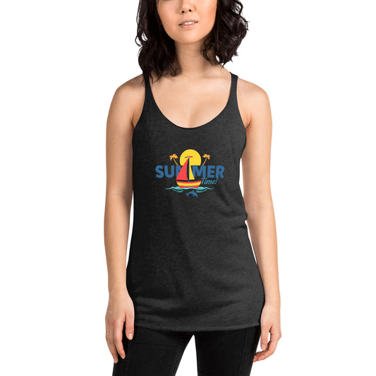 Women's Racerback Tank Top Vintage Black