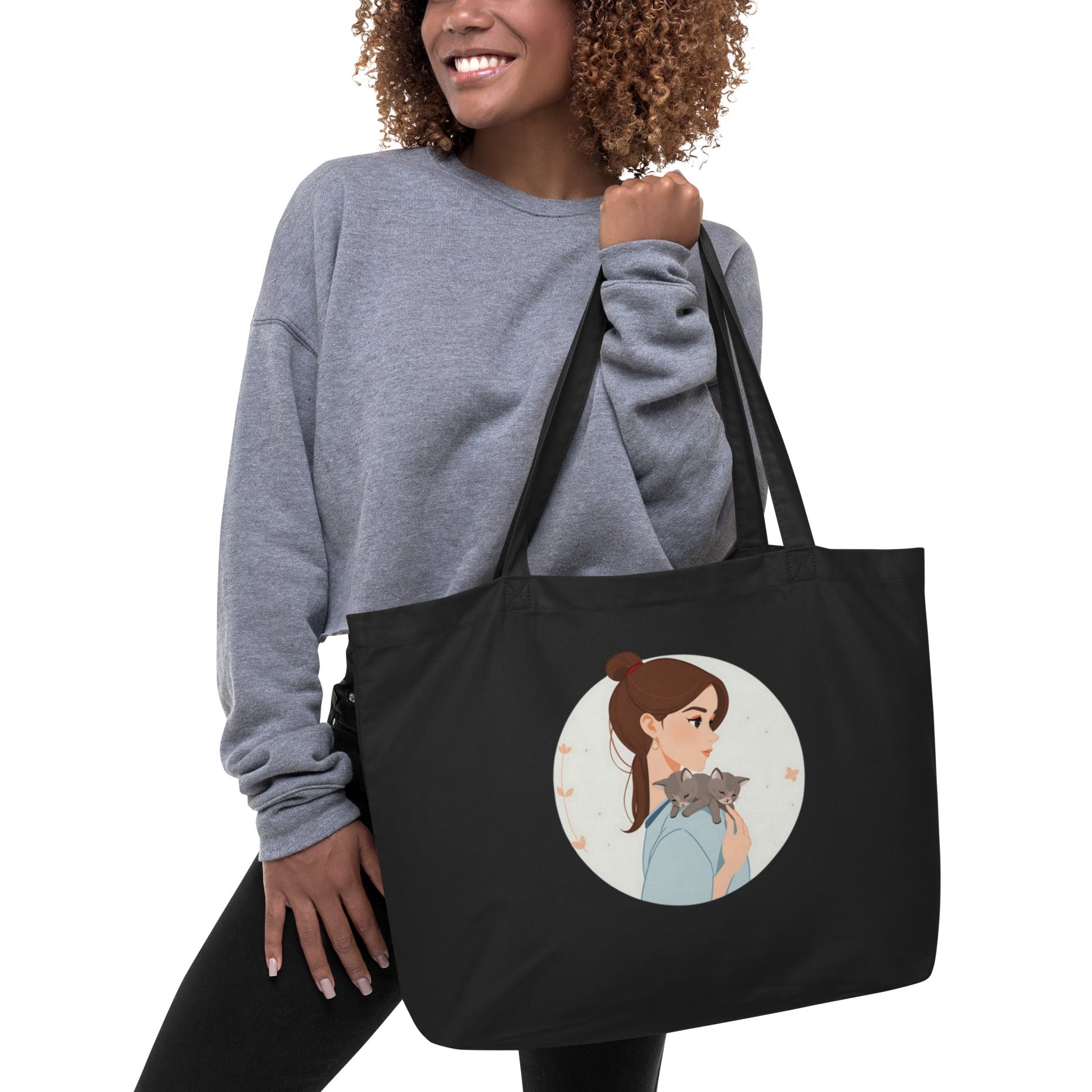 Large Organic Tote Bag Black